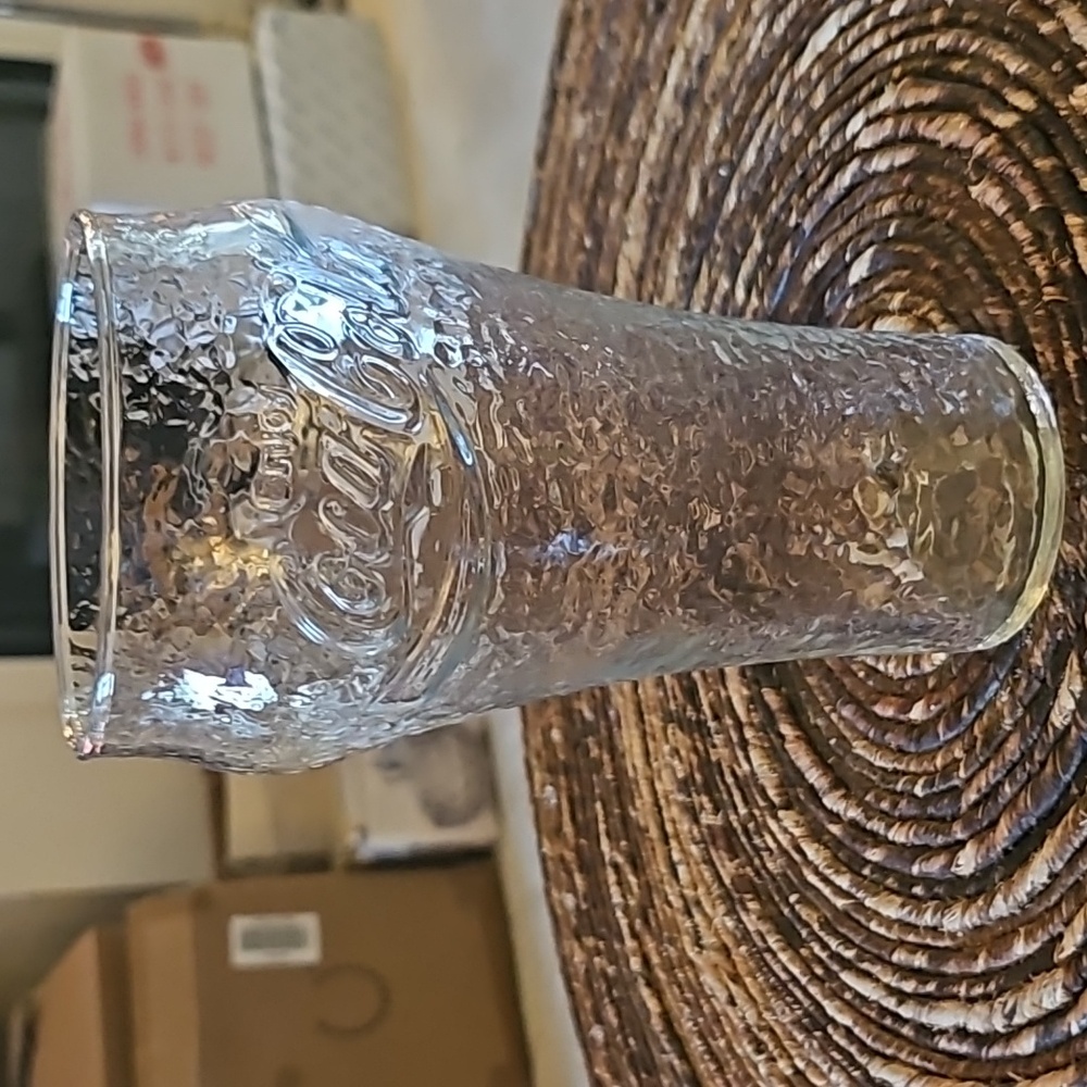 12oz Pebble Vintage clear drinking glass